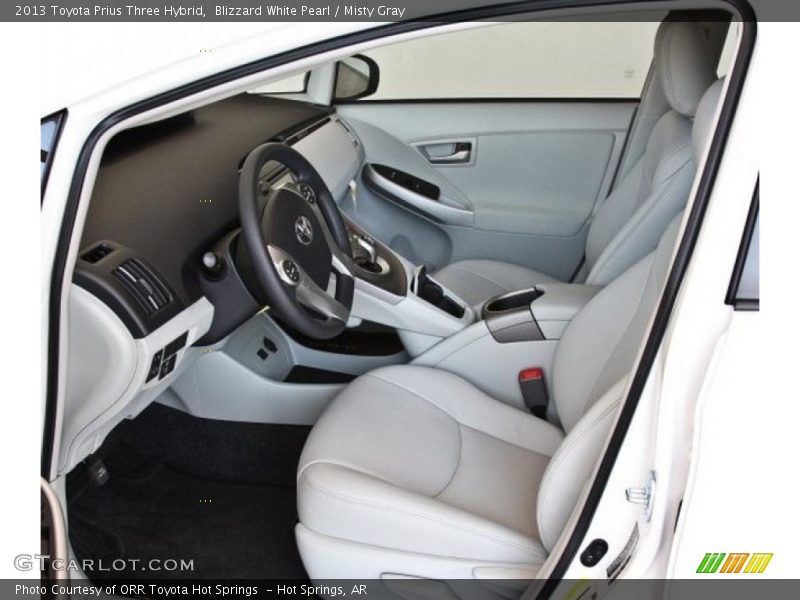 Blizzard White Pearl / Misty Gray 2013 Toyota Prius Three Hybrid