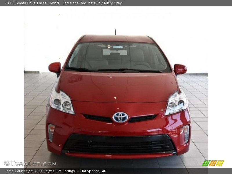 Barcelona Red Metallic / Misty Gray 2013 Toyota Prius Three Hybrid