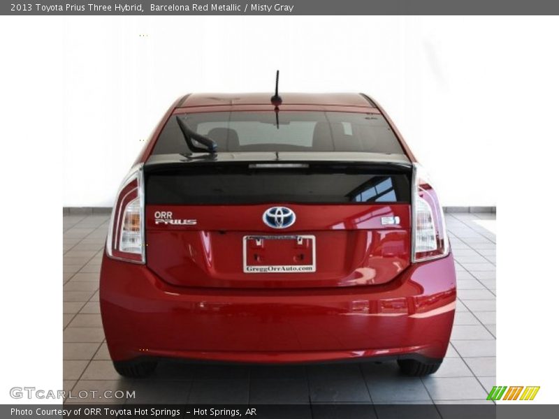 Barcelona Red Metallic / Misty Gray 2013 Toyota Prius Three Hybrid