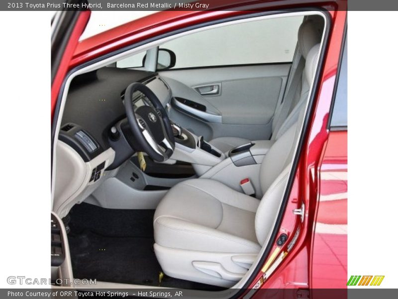 Barcelona Red Metallic / Misty Gray 2013 Toyota Prius Three Hybrid