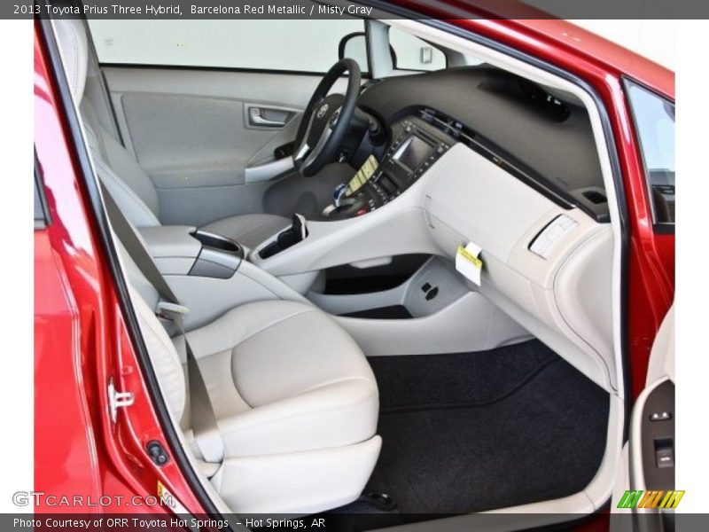 Barcelona Red Metallic / Misty Gray 2013 Toyota Prius Three Hybrid