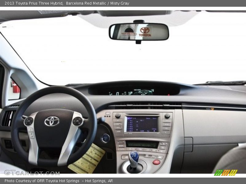 Barcelona Red Metallic / Misty Gray 2013 Toyota Prius Three Hybrid