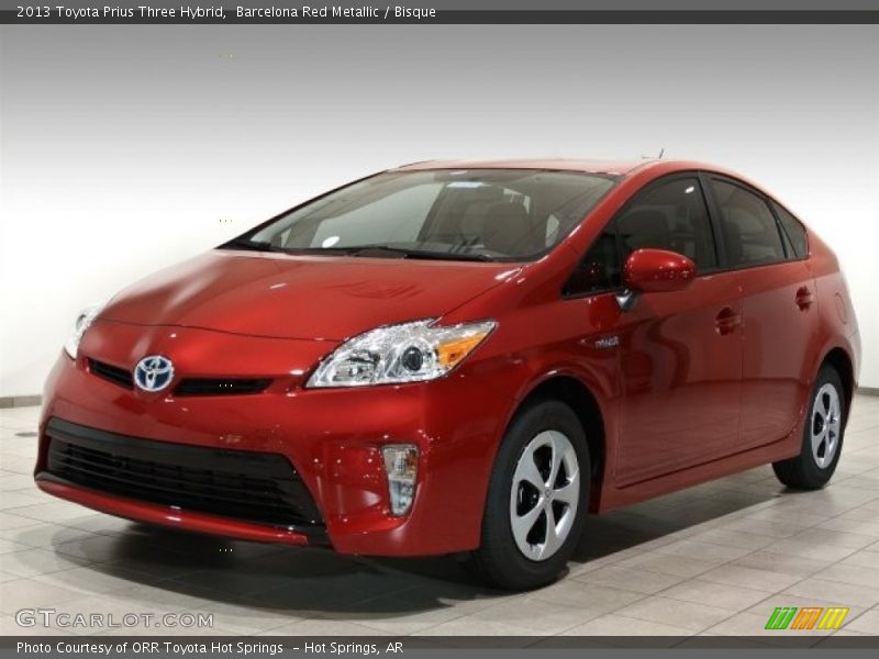Barcelona Red Metallic / Bisque 2013 Toyota Prius Three Hybrid