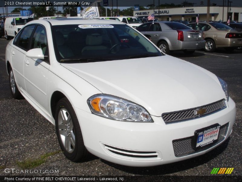 Summit White / Gray 2013 Chevrolet Impala LT