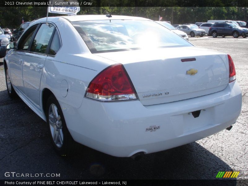 Summit White / Gray 2013 Chevrolet Impala LT