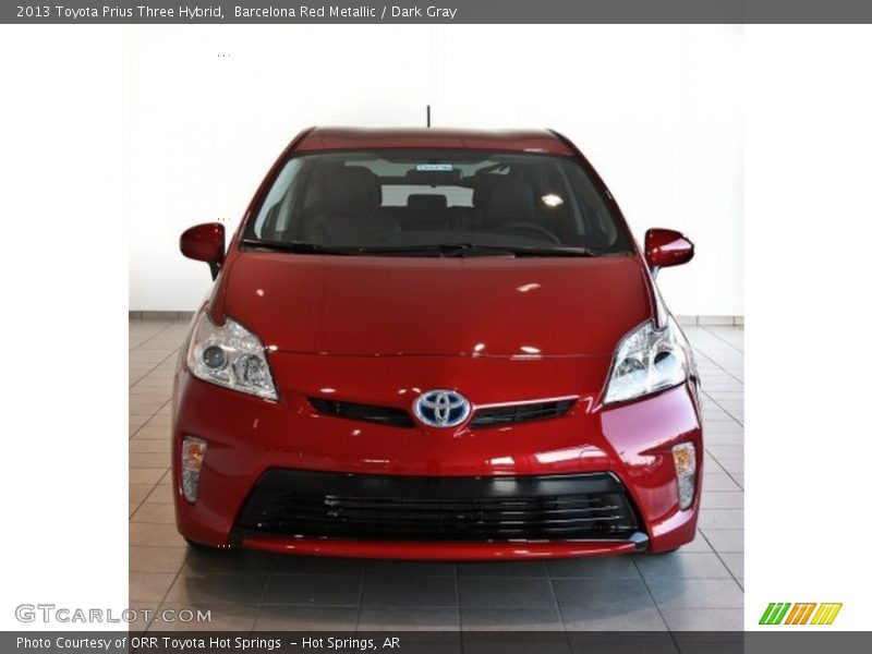 Barcelona Red Metallic / Dark Gray 2013 Toyota Prius Three Hybrid