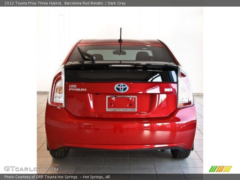 Barcelona Red Metallic / Dark Gray 2013 Toyota Prius Three Hybrid
