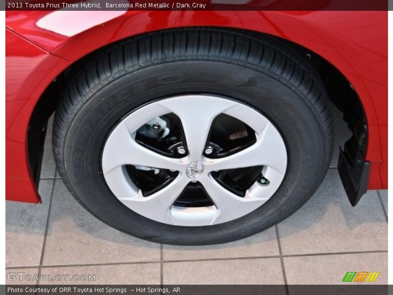 Barcelona Red Metallic / Dark Gray 2013 Toyota Prius Three Hybrid