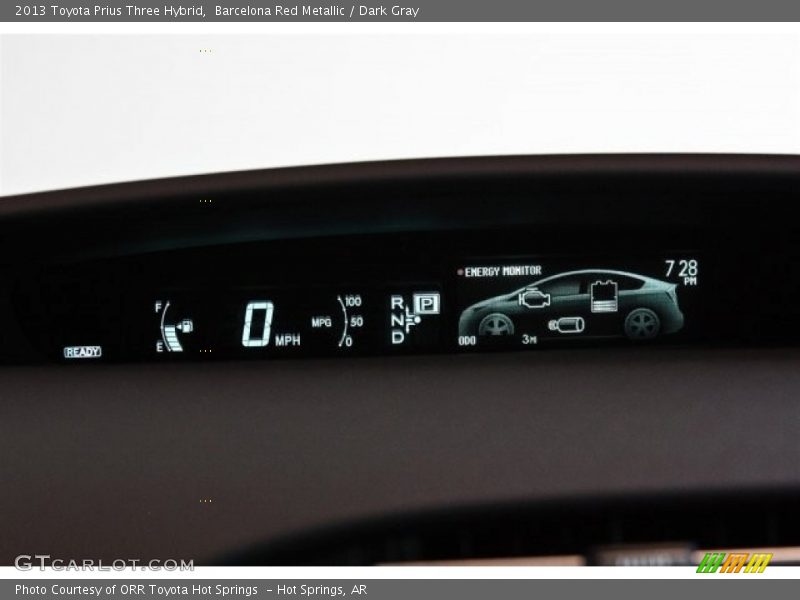 Barcelona Red Metallic / Dark Gray 2013 Toyota Prius Three Hybrid
