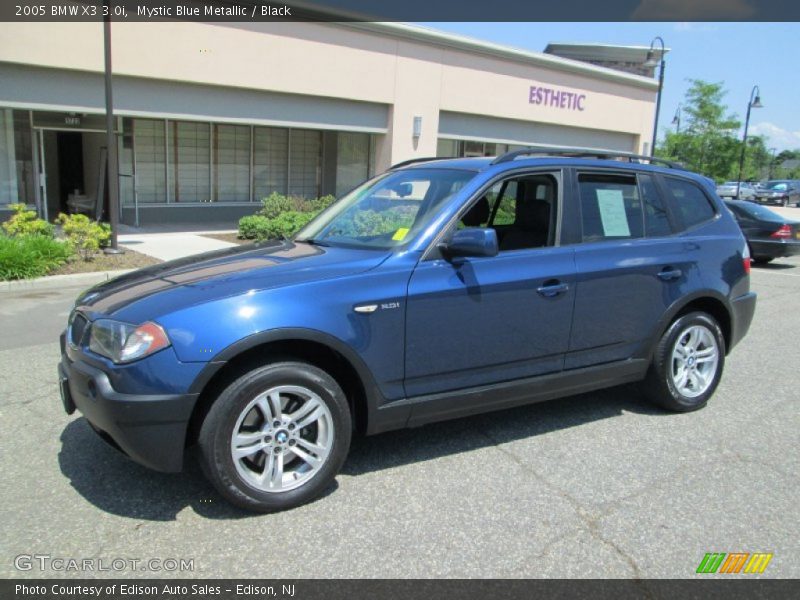 Mystic Blue Metallic / Black 2005 BMW X3 3.0i