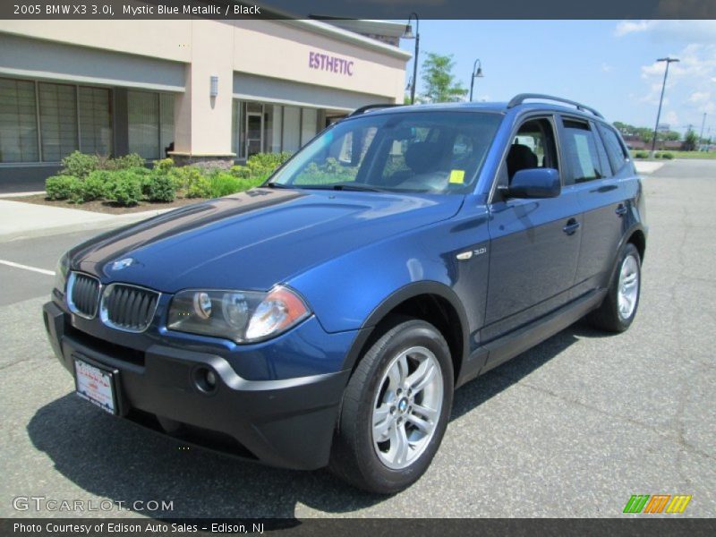 Mystic Blue Metallic / Black 2005 BMW X3 3.0i