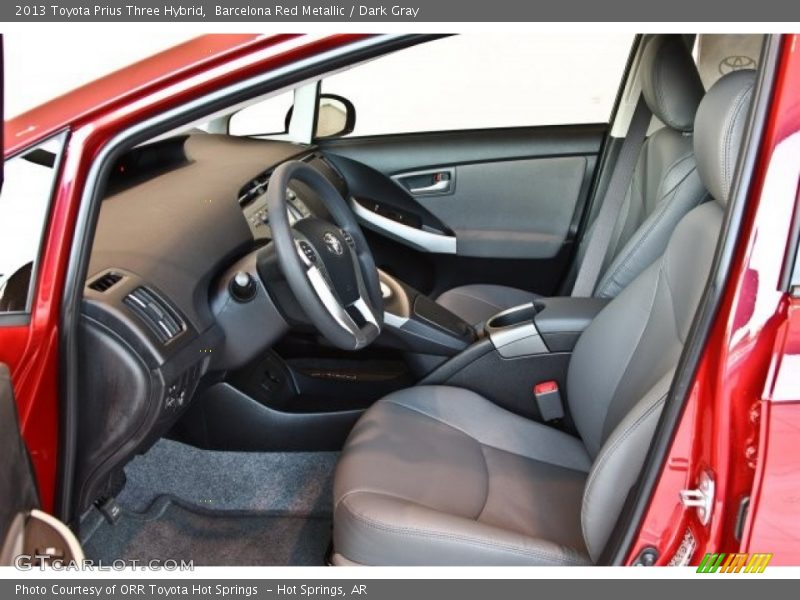 Barcelona Red Metallic / Dark Gray 2013 Toyota Prius Three Hybrid
