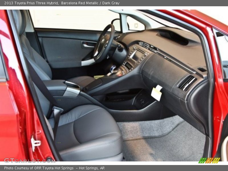 Barcelona Red Metallic / Dark Gray 2013 Toyota Prius Three Hybrid