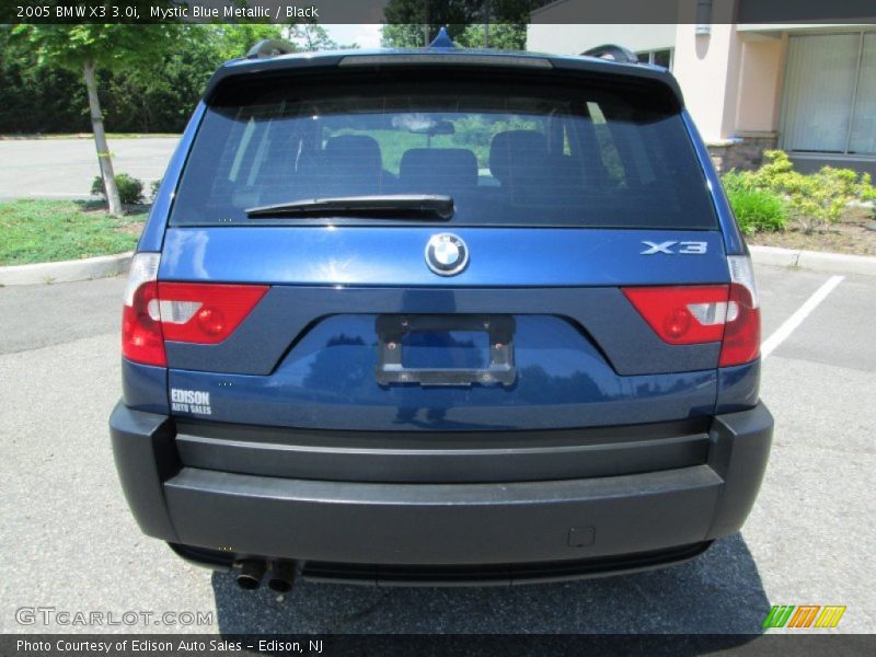 Mystic Blue Metallic / Black 2005 BMW X3 3.0i