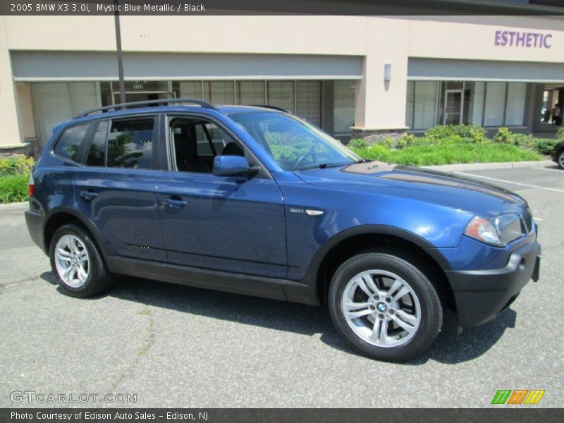 Mystic Blue Metallic / Black 2005 BMW X3 3.0i