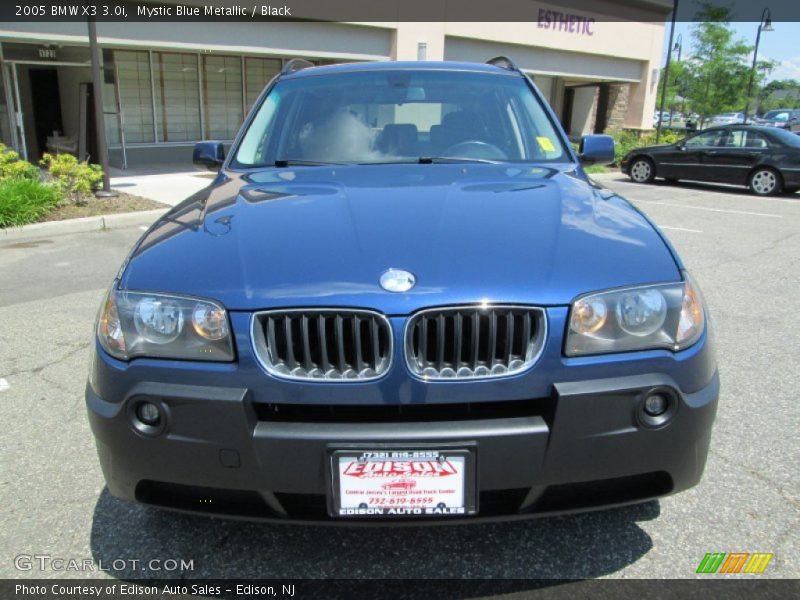 Mystic Blue Metallic / Black 2005 BMW X3 3.0i