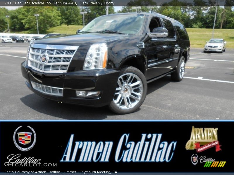 Black Raven / Ebony 2013 Cadillac Escalade ESV Platinum AWD