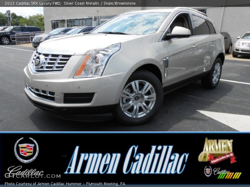 Silver Coast Metallic / Shale/Brownstone 2013 Cadillac SRX Luxury FWD