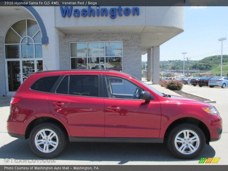 Venetian Red / Beige 2010 Hyundai Santa Fe GLS 4WD