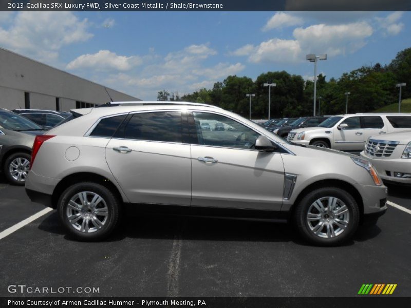 Silver Coast Metallic / Shale/Brownstone 2013 Cadillac SRX Luxury FWD