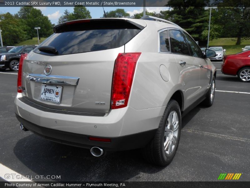 Silver Coast Metallic / Shale/Brownstone 2013 Cadillac SRX Luxury FWD