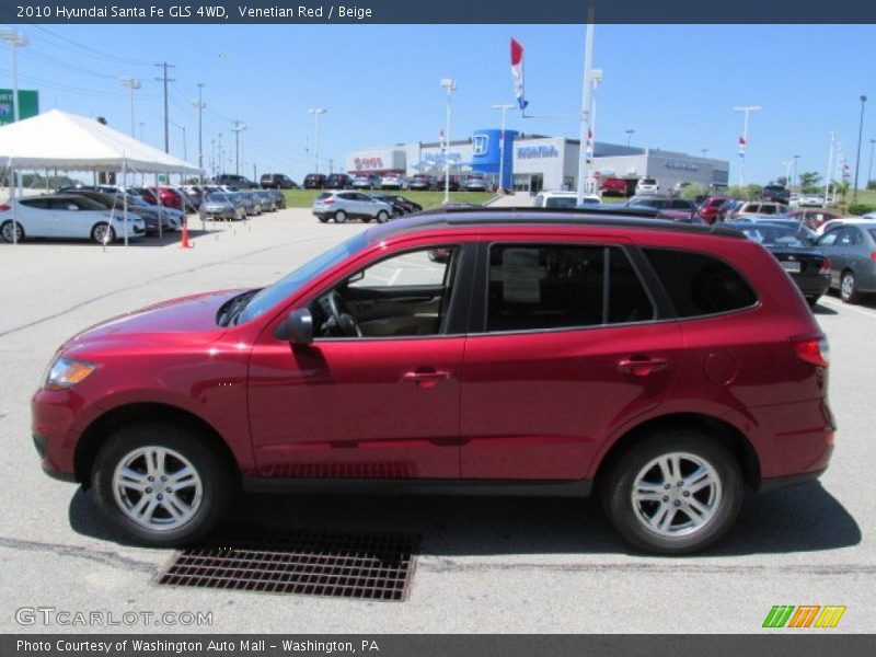 Venetian Red / Beige 2010 Hyundai Santa Fe GLS 4WD