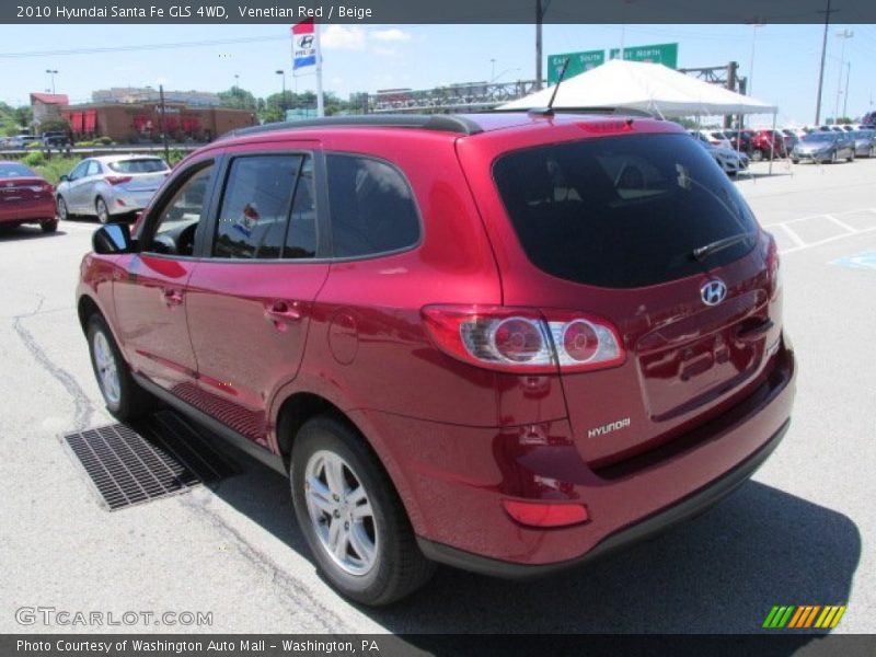 Venetian Red / Beige 2010 Hyundai Santa Fe GLS 4WD
