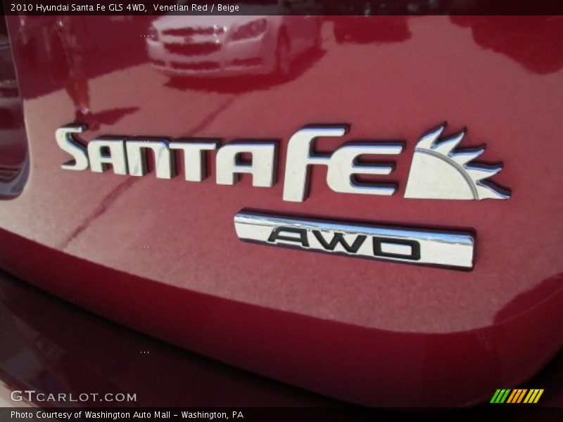 Venetian Red / Beige 2010 Hyundai Santa Fe GLS 4WD
