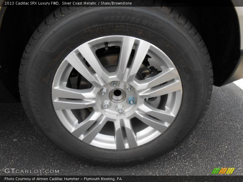 Silver Coast Metallic / Shale/Brownstone 2013 Cadillac SRX Luxury FWD