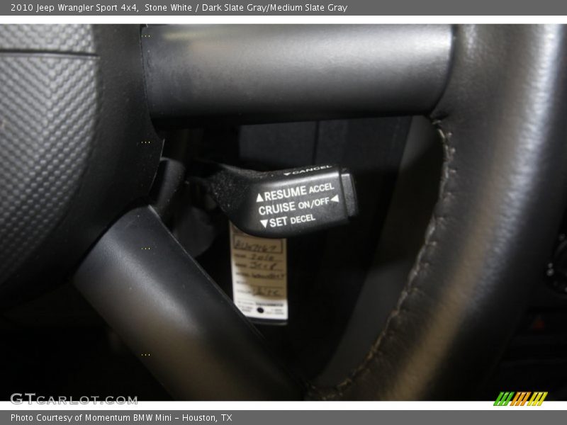 Stone White / Dark Slate Gray/Medium Slate Gray 2010 Jeep Wrangler Sport 4x4