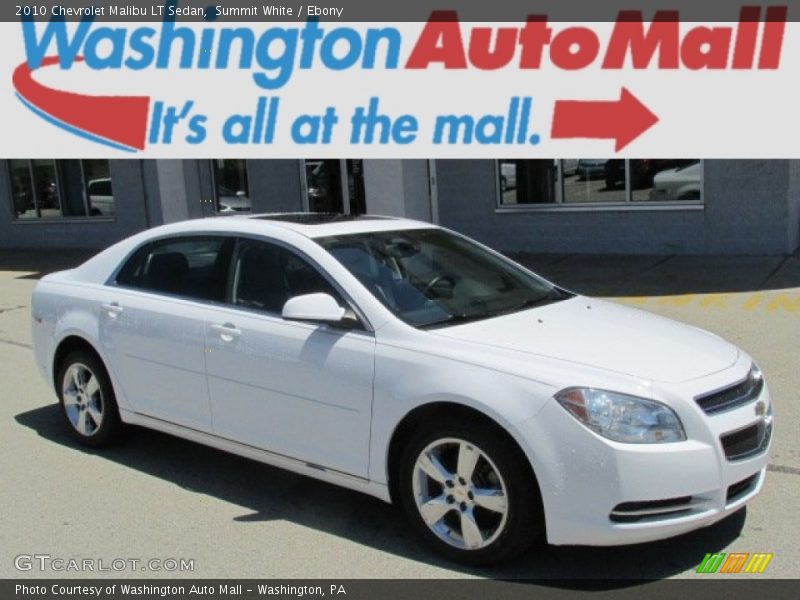 Summit White / Ebony 2010 Chevrolet Malibu LT Sedan