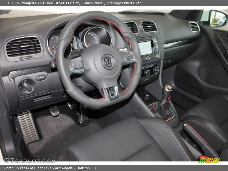 Candy White / Interlagos Plaid Cloth 2013 Volkswagen GTI 4 Door Driver's Edition