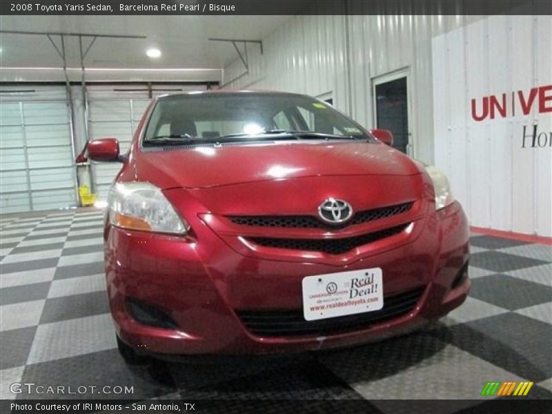Barcelona Red Pearl / Bisque 2008 Toyota Yaris Sedan