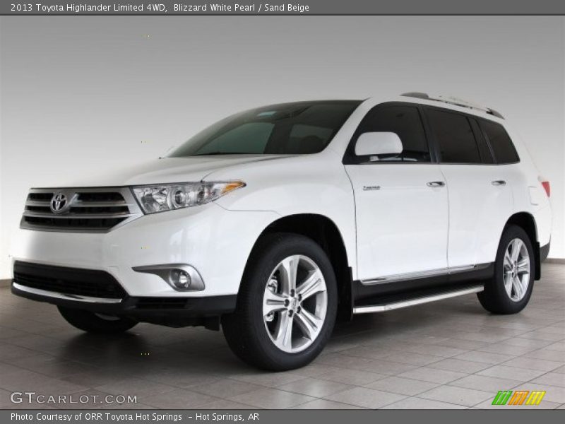 Blizzard White Pearl / Sand Beige 2013 Toyota Highlander Limited 4WD
