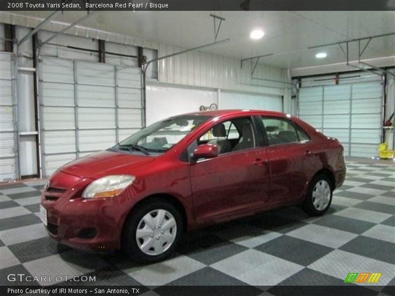 Barcelona Red Pearl / Bisque 2008 Toyota Yaris Sedan