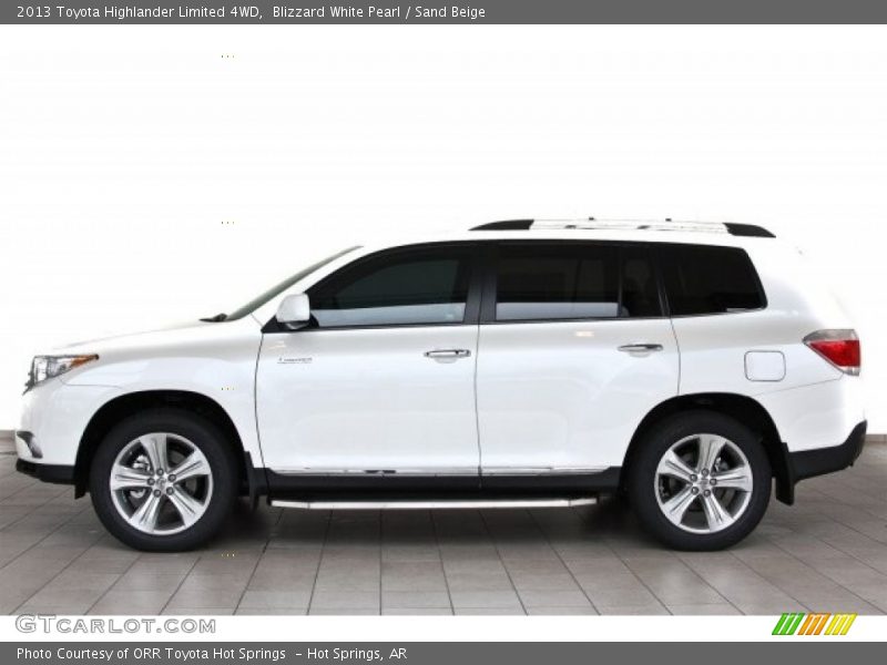 Blizzard White Pearl / Sand Beige 2013 Toyota Highlander Limited 4WD