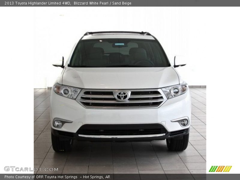 Blizzard White Pearl / Sand Beige 2013 Toyota Highlander Limited 4WD