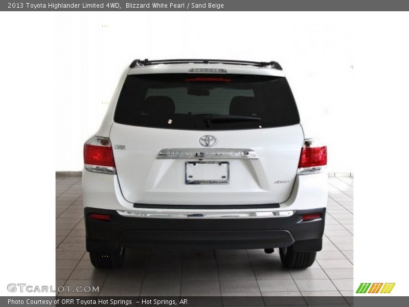 Blizzard White Pearl / Sand Beige 2013 Toyota Highlander Limited 4WD
