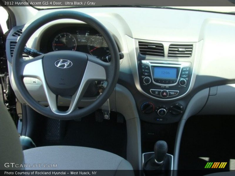 Ultra Black / Gray 2012 Hyundai Accent GLS 4 Door