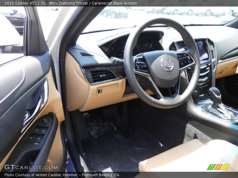 White Diamond Tricoat / Caramel/Jet Black Accents 2013 Cadillac ATS 2.5L