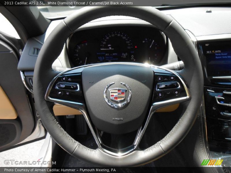 White Diamond Tricoat / Caramel/Jet Black Accents 2013 Cadillac ATS 2.5L