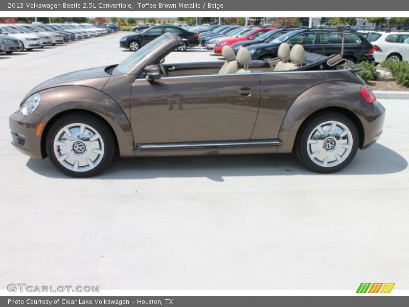 Toffee Brown Metallic / Beige 2013 Volkswagen Beetle 2.5L Convertible