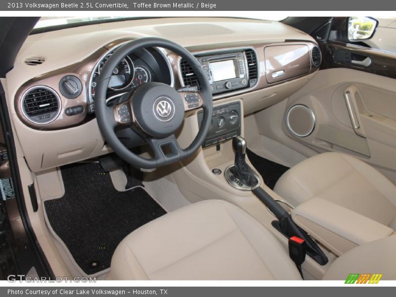 Toffee Brown Metallic / Beige 2013 Volkswagen Beetle 2.5L Convertible