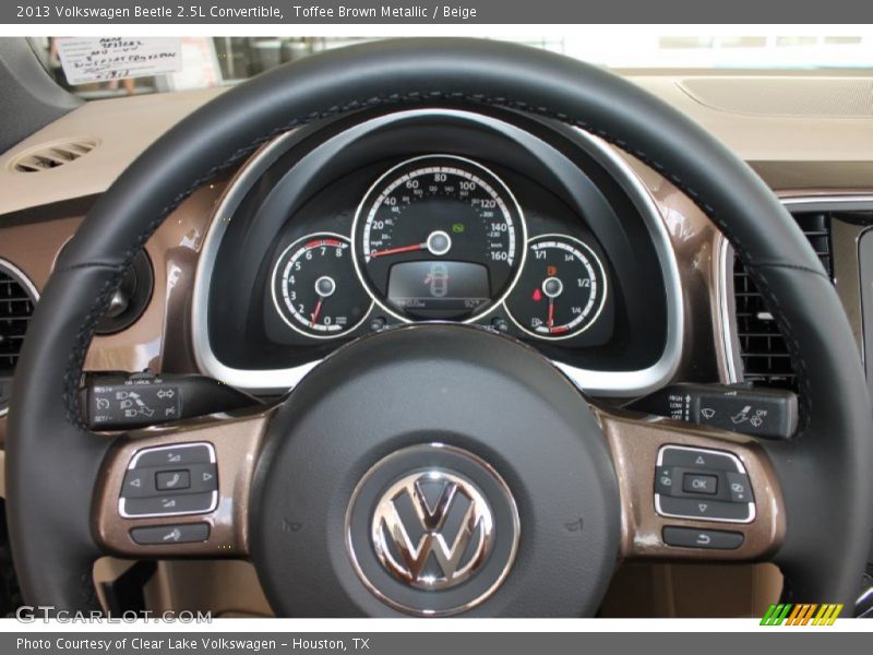 Toffee Brown Metallic / Beige 2013 Volkswagen Beetle 2.5L Convertible