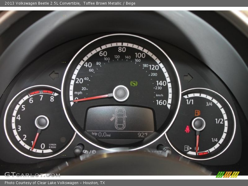 Toffee Brown Metallic / Beige 2013 Volkswagen Beetle 2.5L Convertible