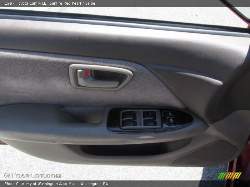 Sunfire Red Pearl / Beige 1997 Toyota Camry LE