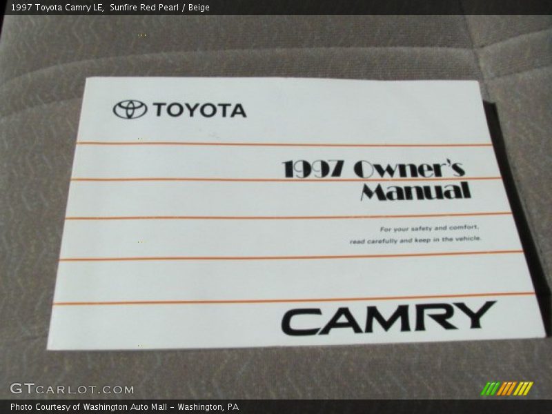 Sunfire Red Pearl / Beige 1997 Toyota Camry LE