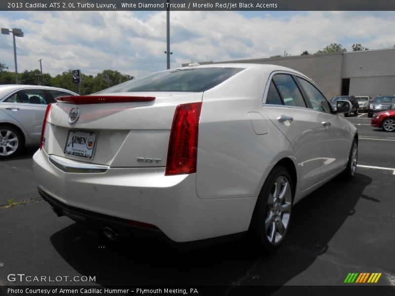 White Diamond Tricoat / Morello Red/Jet Black Accents 2013 Cadillac ATS 2.0L Turbo Luxury