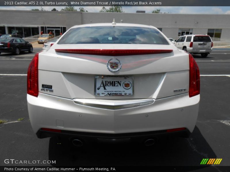 White Diamond Tricoat / Morello Red/Jet Black Accents 2013 Cadillac ATS 2.0L Turbo Luxury