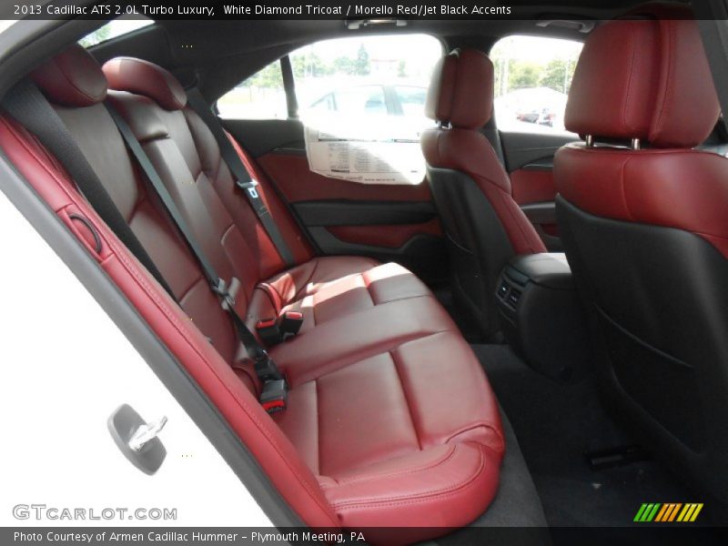 White Diamond Tricoat / Morello Red/Jet Black Accents 2013 Cadillac ATS 2.0L Turbo Luxury
